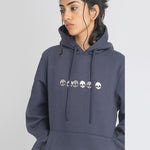 Skull Metal Charm Hoodie