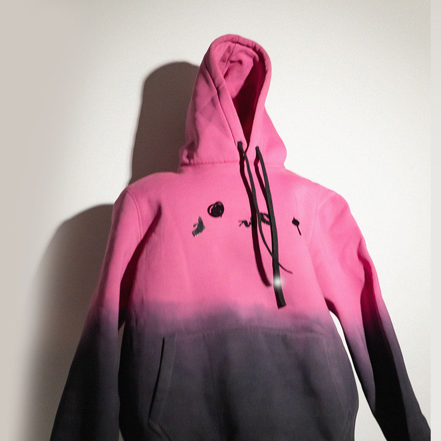 Gradient Metal Charm Hoodie