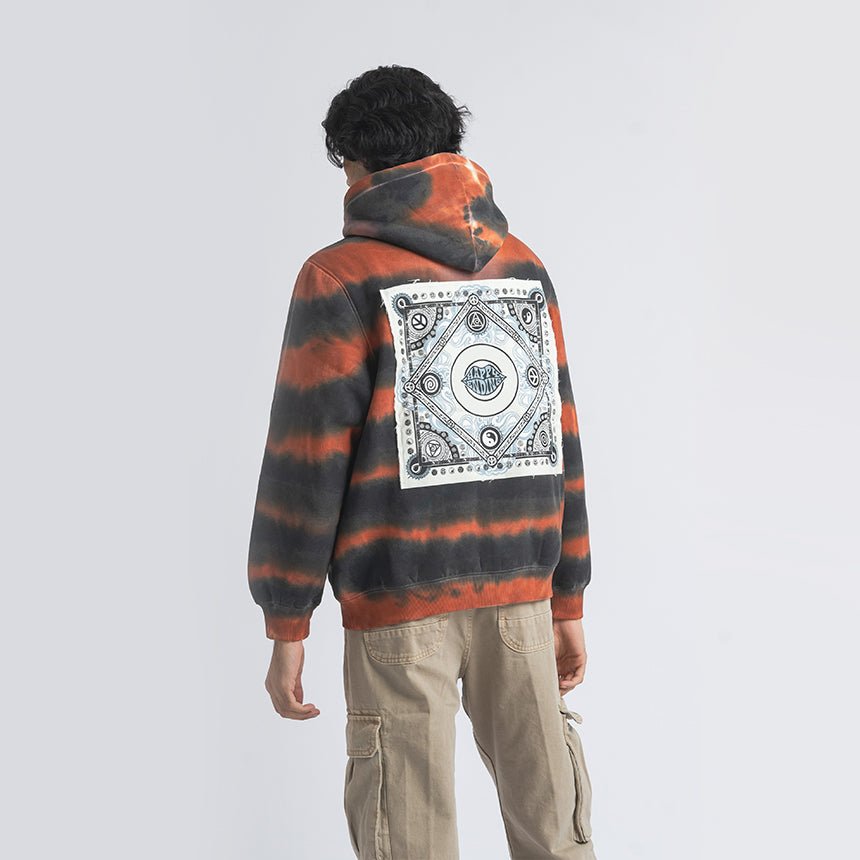Metal Charm Tie Dye Hoodie