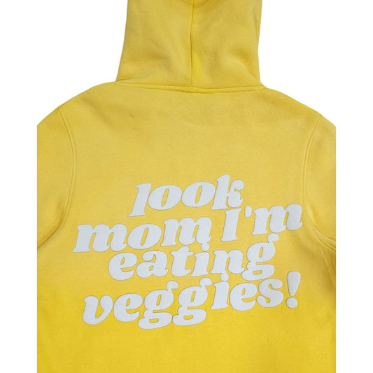 LOOK MOM I'M EATING VEGGIES! YELLOW HOODIE